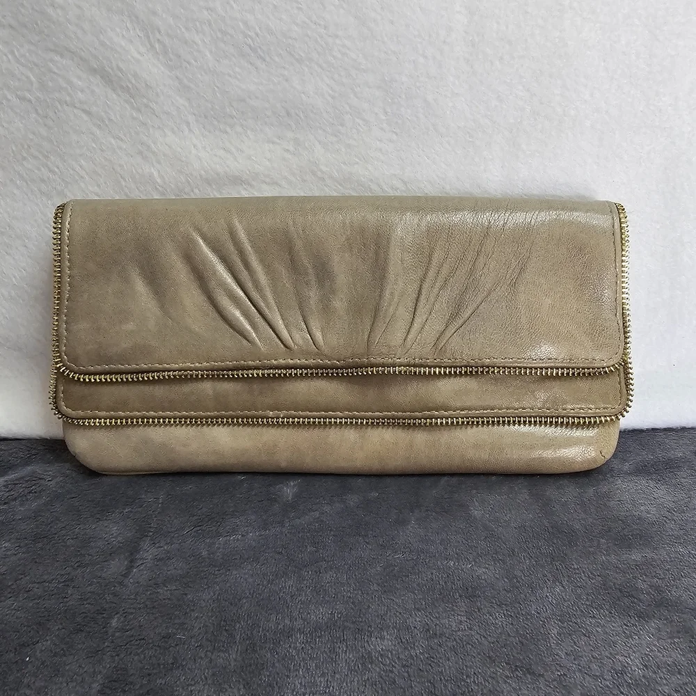 Lauren‎ Merkin Tan Clutch soft leather